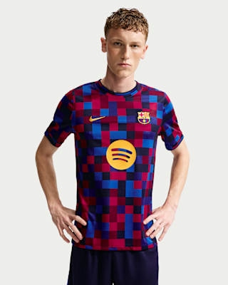 F.C. Barcelona Home Men's Nike Dri-FIT Football Pre-Match Top. Nike LU